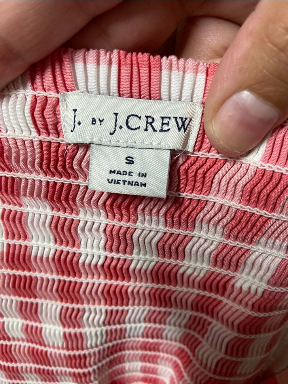 J.Crew Pink White Gingham Sleeveless Fit & Flare Dress Size:S - Picture 6 of 10